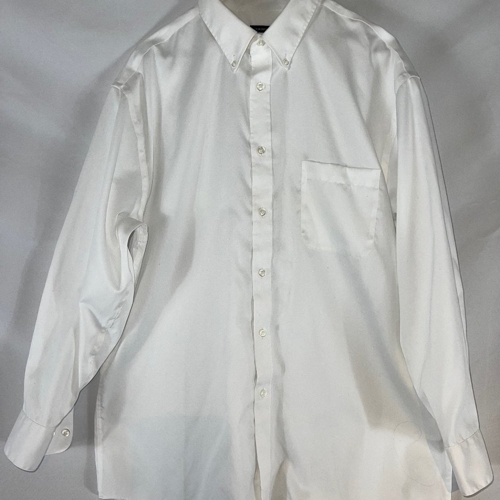 Joseph & Feiss Mens White Dress Shirt Size 17.5  32/33